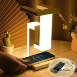 Novelty Floating Lamp with 10W Wireless Charger - Magnetic Levitating Desk Decor Light