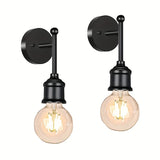 Vanity Light Fixture, Brushed Nickel Wall Sconce Lighting, Modern Bathroom Vanity Wall Lights E26 Base, Vintage Metal Indoor Wal