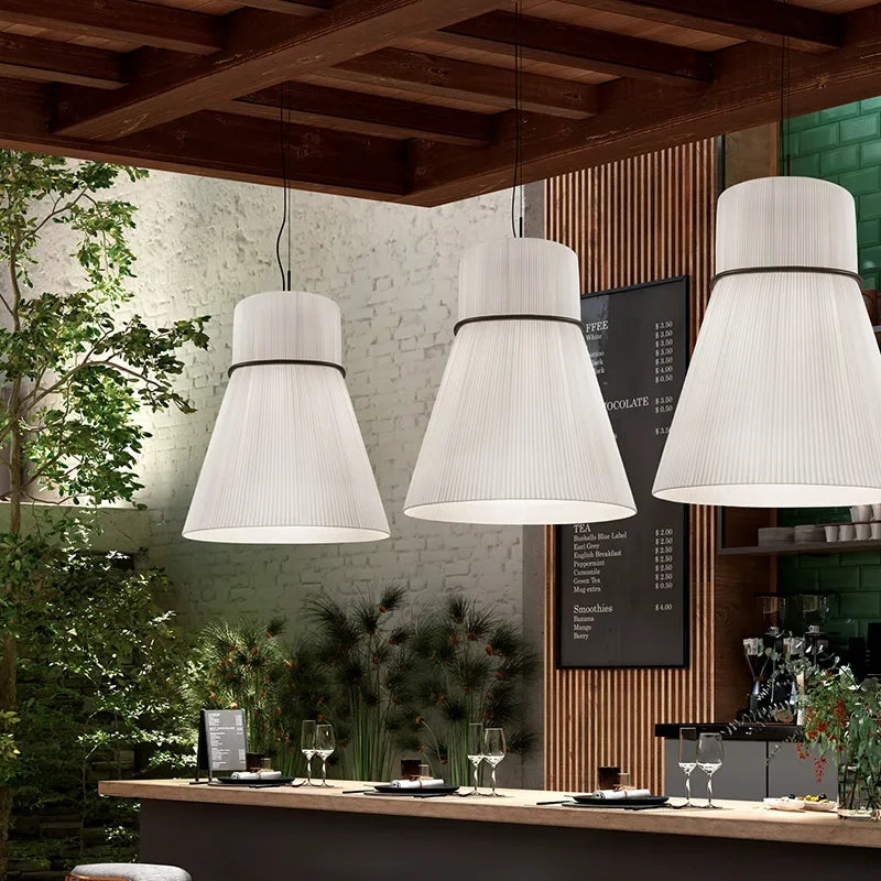 Wabi-sabi Style Pendant Lights Modern Fabric Pendant lamp for Restaurant Cafe Dining Room Minimalism Cloth Art Chandelier