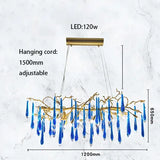 Light Luxury Crystal Chandelier Postmodern Minimalist Living Room Tree Branch Lamp Artistic Dining Room Pendant Lamp