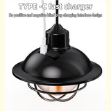 New Vintage Style LED Portable Lantern Built-in 18650 Battery 1200Mah Camping Light 3 Lighting Modes Outdoor Tent Torch Light
