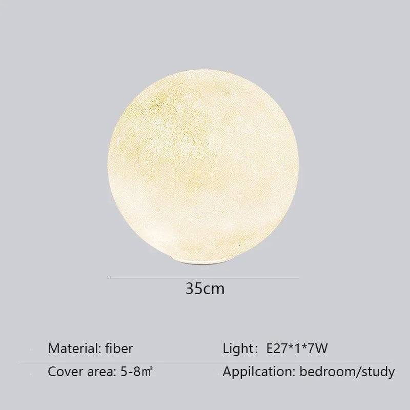 3d Moon Ball Floor Lamp Home Decoration Living Room Bedroom Atmosphere Modern Lustre Table Light Lighting Planet Plug In
