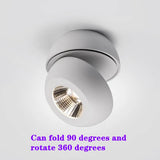 Super Bright LED Downlight Dimmable 10W15W20W30W40W60W80W CERR Chip Surface Mounted Folding Rotating COB Ceiling Lamp Spot Light