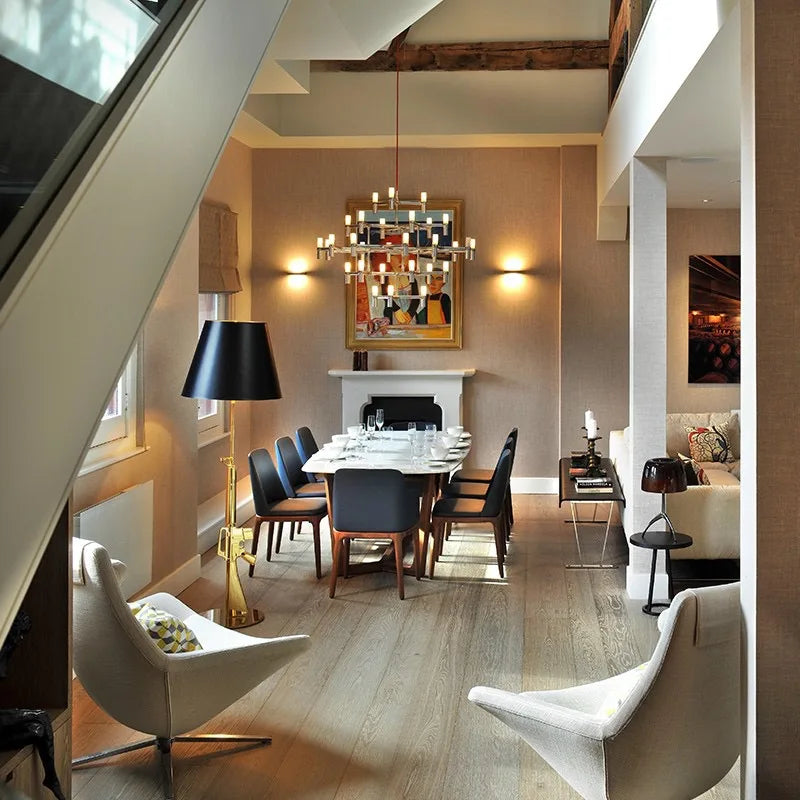 2025 New Modern Plated Table Lamps AK47 Gun Design Desk Decor Bedside Light Creative Living Room floor lamps Reading Night Light