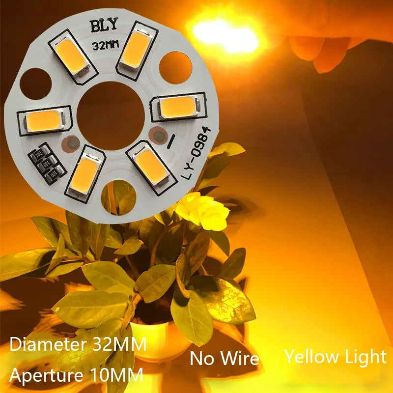 LED 5730SMD 3W 5V Color Lamp Bead Light Board Bulb Round Transformation Light Source Dia 32MM Green Blue Red Purple White Light