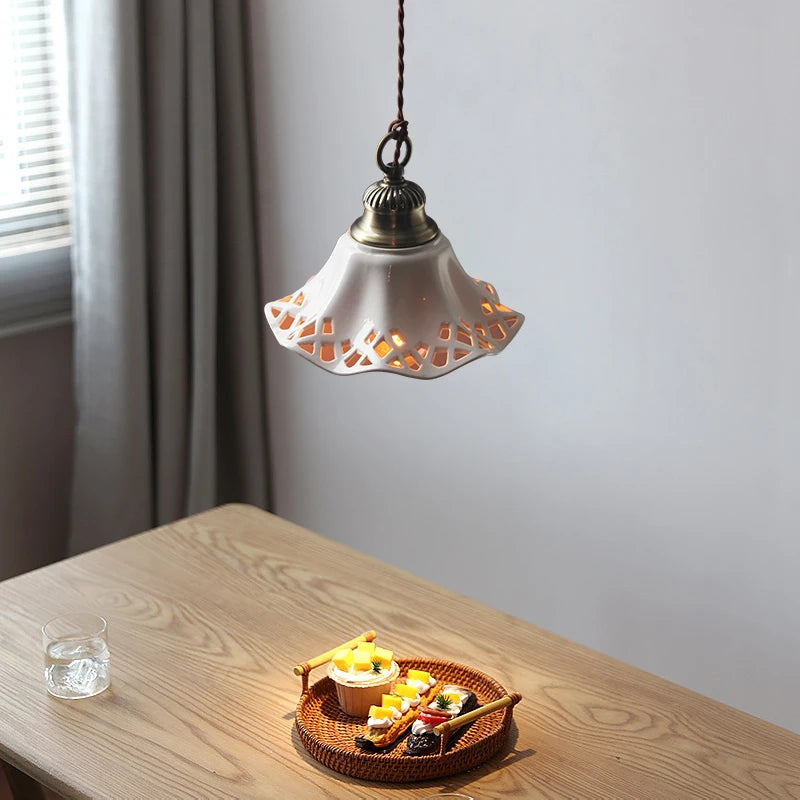 Modern Simple Ceramic LED Pendant Lamp Home Indoor Decors Lighting Bedroom Restaurant Dinning Living Room Lights Hang lamp
