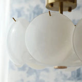 2026 Glass Ceiling Light  Modern Minimalist Cream White Ceiling Chandeliers Living Room Dining Room Bedroom Light Home Decor E14