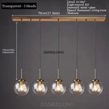 Modern Luxury Glass Chandelier - Nordic Metal LED Pendant Light