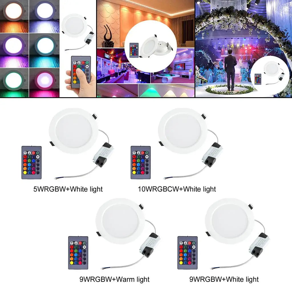 RGB LED Light Color Changing Downlight Remote Control Dimmable Bar Sta ...