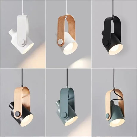 Nordic LED Pendant Light Macaron Iron Hanging Lamp For Bedroom Living Room Study Bedside Dining Room Illumination Fixture Luster's