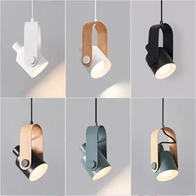 Nordic LED Pendant Light Macaron Iron Hanging Lamp For Bedroom Living Room Study Bedside Dining Room Illumination Fixture Luster's