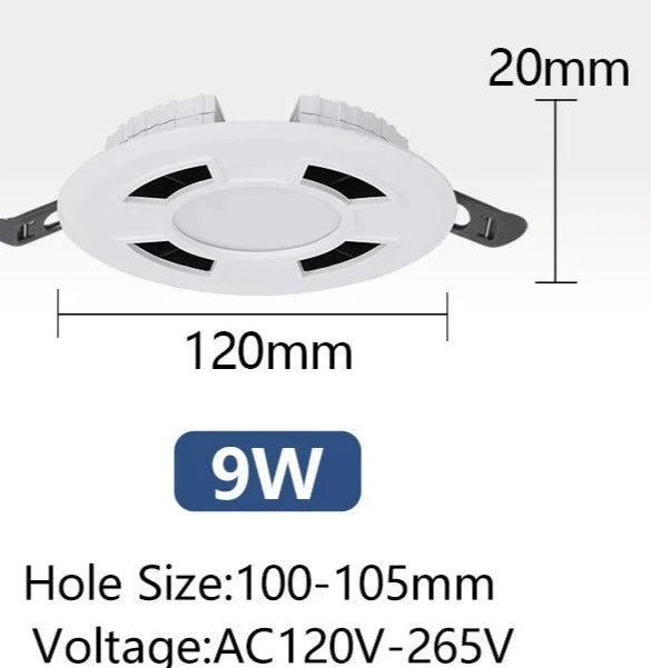 Dimmable LED Downlight 120V 220V Recessed Indoor Spot Led Ceiling Lights 9W 13W 18W 24W for Living Room Foyer Bar Counter Office