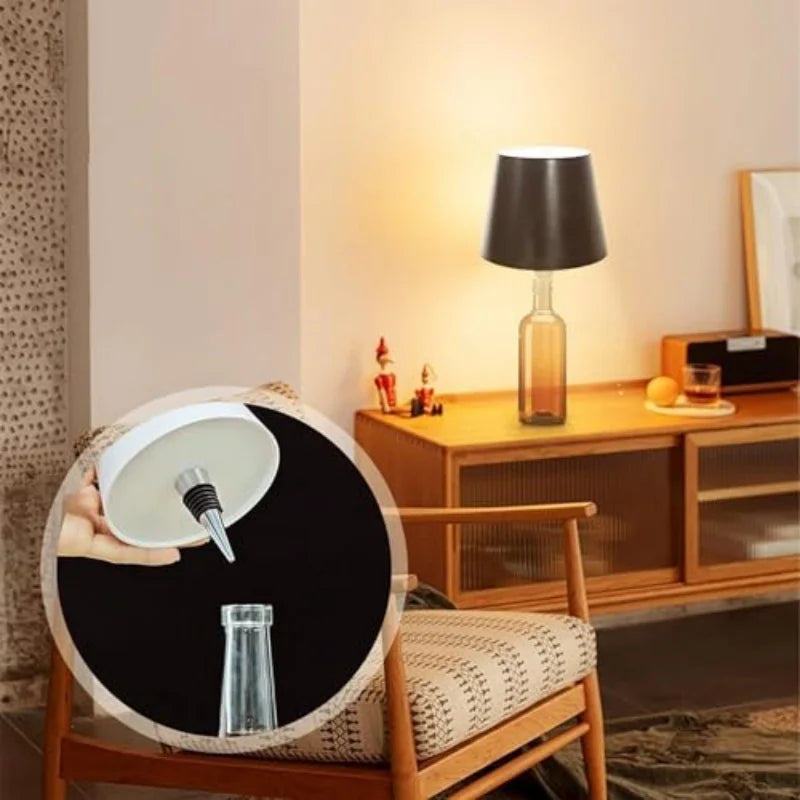 Wireless Wine Bottle Lamp 3 - Color LED Table Lamp with Rechargeable Touch Control Ideal for Bar and Restaurant Dec Suitable for