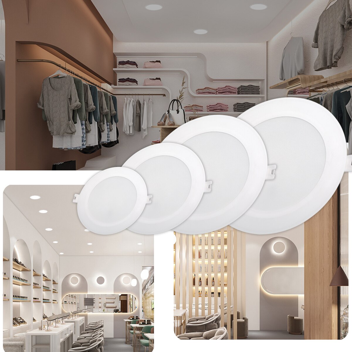 LED Downlight 110V 220V Ceiling Light 17W 20W 24W Recessed Led Down light Round Panel Light Spotlight Indoor Lighting