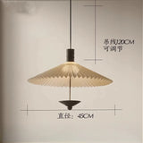 Wabi-Sabi Fabric Hanging Chandelier Light - Simple Cloth Ceiling Pendant Lamp Fixture for Bedroom, Dining Room & Living Area