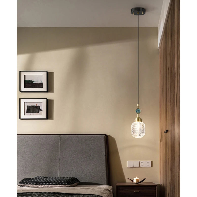  Modern Pendant Light Hanging Adjustable Gold Pendant Lighting for Kitchen Island  bedside living room with Unique Acrylic
