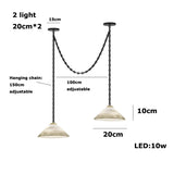 Marble Umbrella Diy Iron Chain Led 2025 Chandelier Alabaster Lustre Suspension Luminaire Lampen For Corridor Entry Way