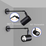 Modern COB Adjustable Ceiling Wall Lamps Aluminium Long Arm Telescopic LED Spotlights Gallery Picture Wall Decor Light Fixture