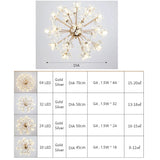 Modern LED Luxury Crystal Chandelier Dandelion Round Ball Pendant Ceiling Lamp for Dining Living Room Hanging Light New