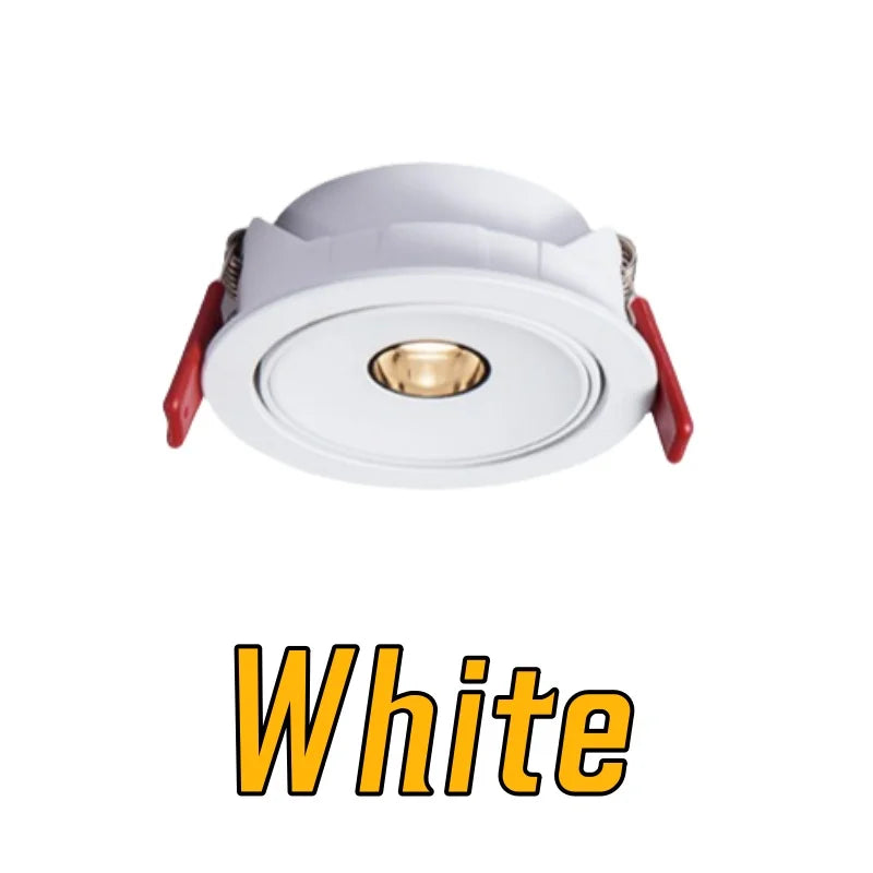 Recessed LED Down Light Dimmable Small Angle Anti-Glare COB Spotlights 7W Ceiling Lamp 3-8-15° Ambient Light AC85-265V Interior
