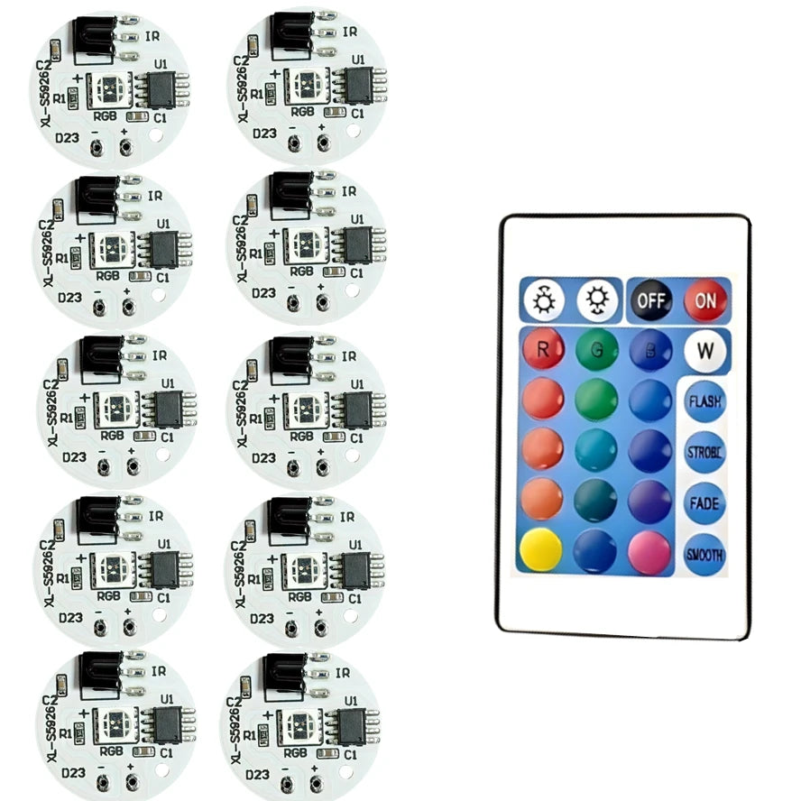 5V RGB LED USB Light Plate Set (1–10 Pcs) - Wireless Remote & Linkage Control COB Chip