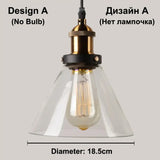 Clear Gray Amber Colour Vintage Pendant Lights Dining Glass Hanging Lamp Russia Loft Luminaire Modern Bedroom Light Fixture