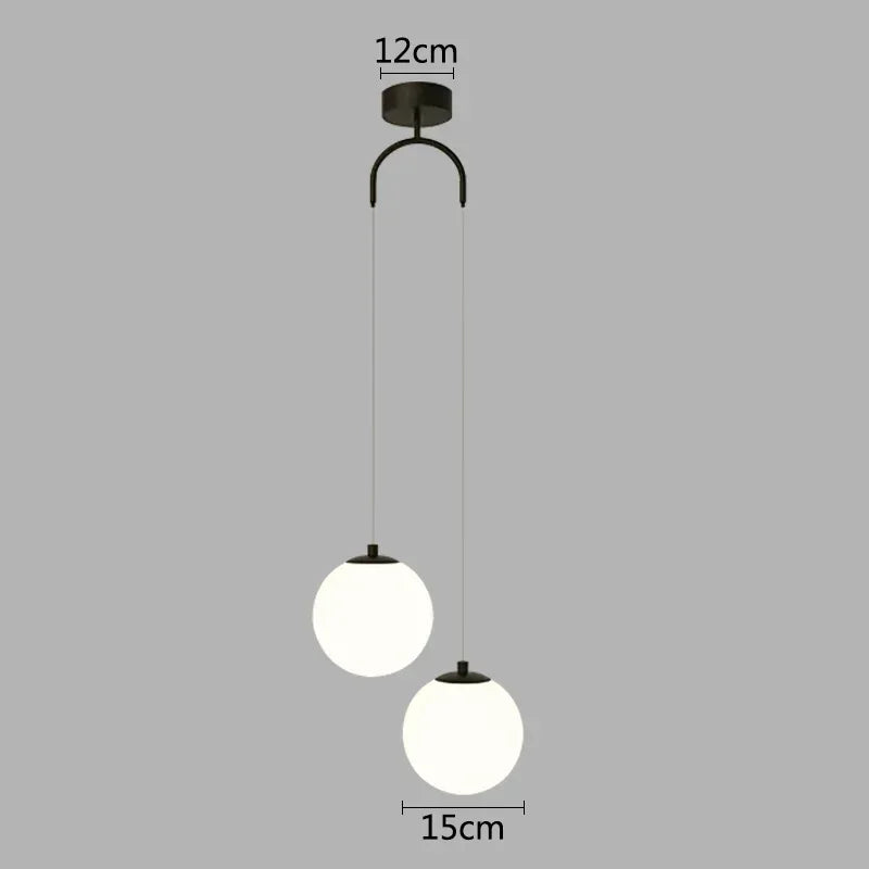 Modern Glass Chandeliers Lighting for Dining Room Bedroom Home Restaurant Bar Decor Hanging Bedside Lamp LED Pendant Lamps