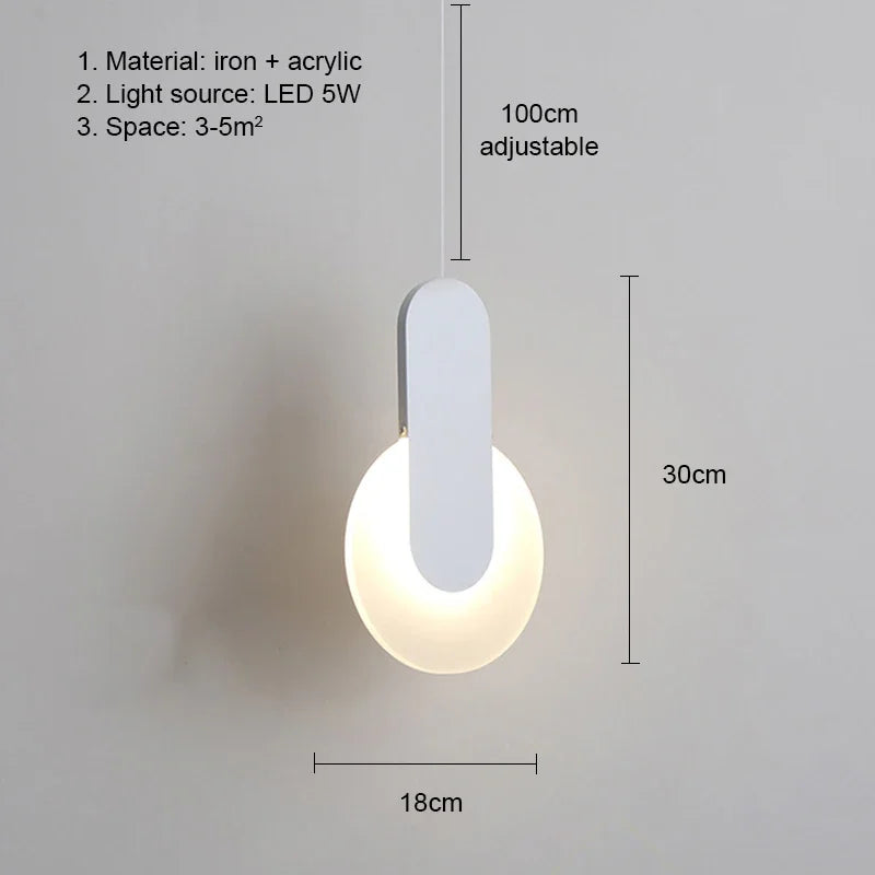 Sleek Modern LED Chandelier - Designer Indoor Hanging Lamp for Living Room