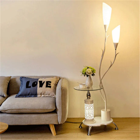 E27 Nordic Modern Floor Lamp LED Flower Tea Table Floor Lamps for Living Room Bedroom Study Desk Lamp Home Decors Standing Lights