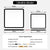 LED Ceiling Light Modern Square Lamp 2.4cm Ultra thin Ceiling Lamps Fixture with Remote Control Dimmable for Bedroom Living Room