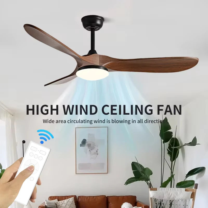 42 52 Inch Vintage Chandelier Remote Control For Home Living Room Dining Room Decoration Fan LED With Light Electric Fan