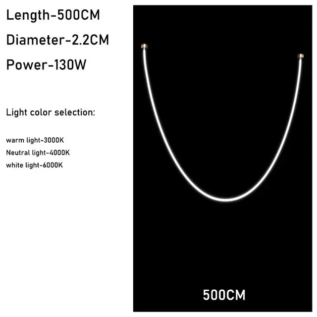 Modern Nordic LED Large Line Pendant Lamp Long Chandelier Living Room Stair Case Lobby Villa Project Minimalist Hanging Light