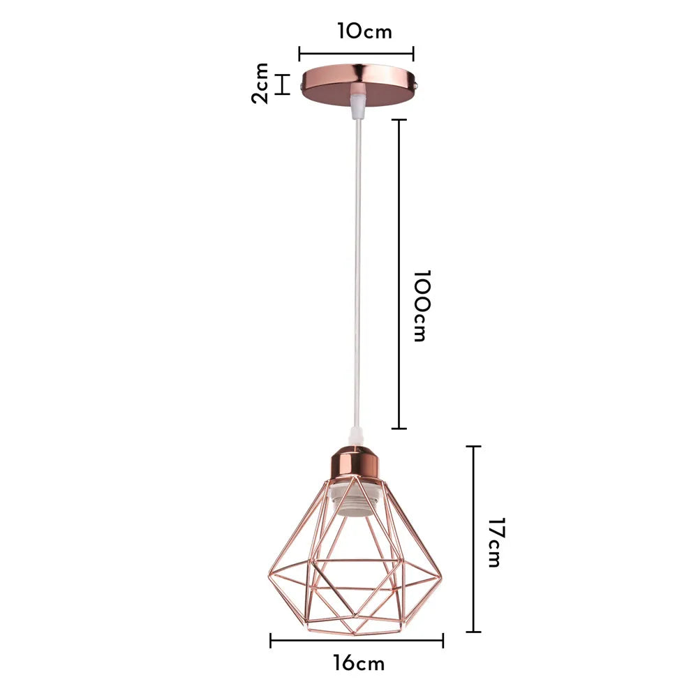 Vintage Pendant Lamp Iron Frame Ceiling Lighting Paint Restaurant Teahouse Chandelier Indoor Wrought Metal Modern Pendant Lights