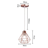 Vintage Pendant Lamp Iron Frame Ceiling Lighting Paint Restaurant Teahouse Chandelier Indoor Wrought Metal Modern Pendant Lights