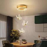 Butterfly Acrylic LED Pendant Chandelier Bedroom Bedside Background Hanging Ceiling Light Fixture