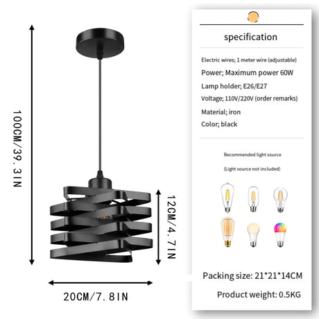 Vintage Industrial Style Lamp Bedside Chandelier  American Retro Living Room Bedroom Chandelier Wrought Iron Lamp