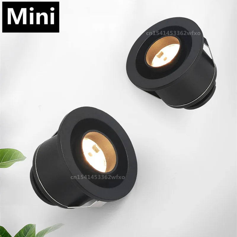 Dimmable LED anti-glare mini downlight spotlight AC110-220V embedded u ...