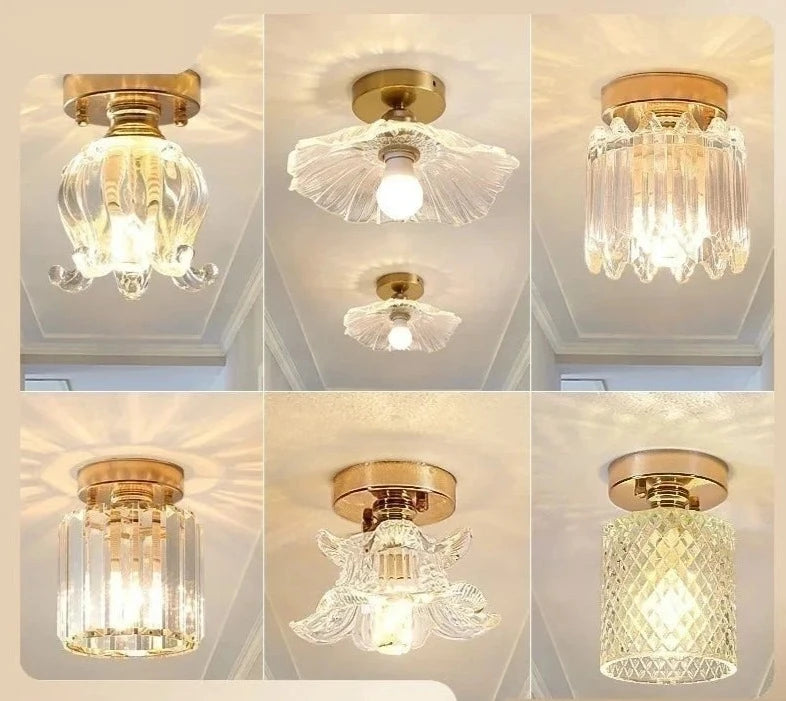 Aisle Light Corridor Entrance Light Led Balcony Home Light Luxury Crystal Ceiling Luminaire Surface Mounted Luminaire