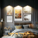 3-Pack Wireless Battery Picture Lights - Magnetic LED Art Lamp with Remote Control