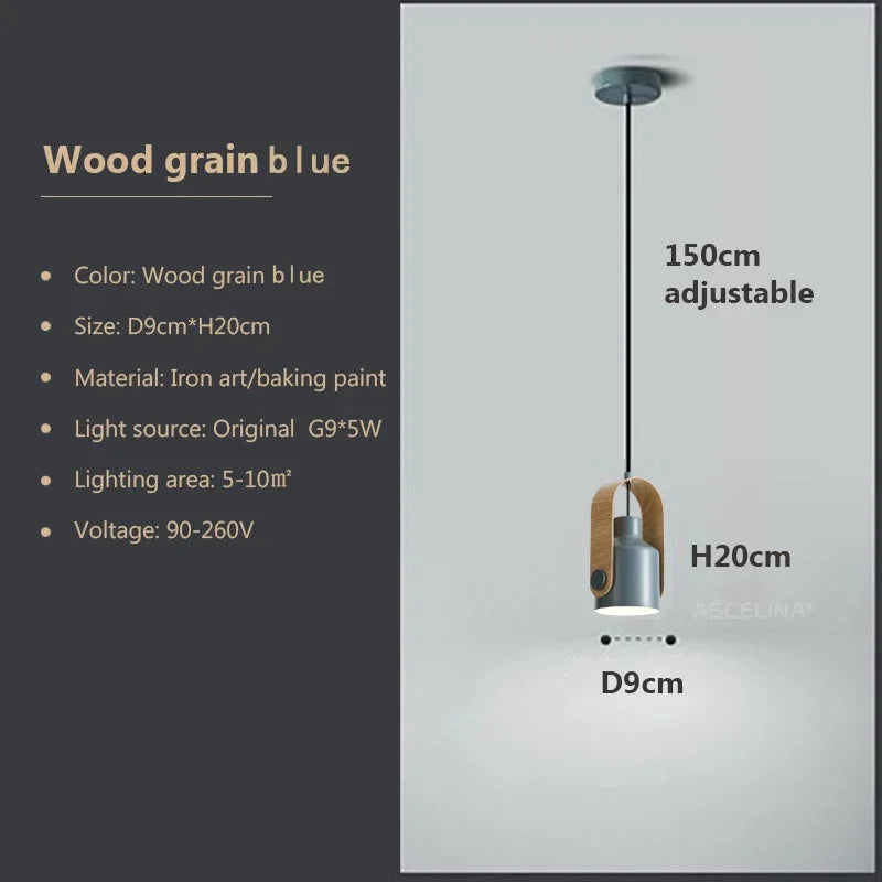 Nordic LED Pendant Light Macaron Iron Hanging Lamp For Bedroom Living Room Study Bedside Dining Room Illumination Fixture Luster's