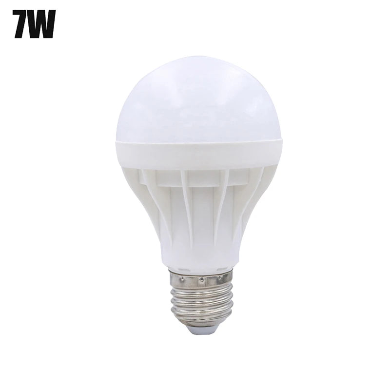 3/5pcs Led Bulb Screw Plastic Bulb Energy-Saving  Lamps 3w 5w 7w 9w 12w 15w E27 Ac 220v Real Power Led Lamp Living Room Home Led