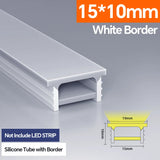 Light Strip Silicone Tube LED Diffuser Flexible Black and White Lampshade with Edge Contour Light Mask Plate Cover