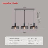 Industrial LED Pendant Light Retro Multi head Cement Hanging Fixture Living Room Bedroom Illumination Bar Dining Room Decors Lamp