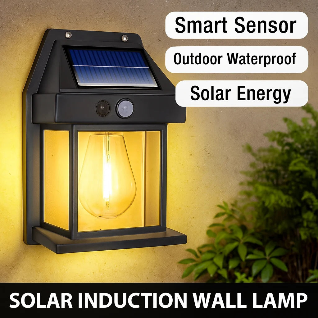 Solar Outdoor Wall Light - Waterproof LED Energy Lamp for Garden & Fence
