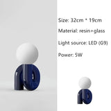 Nordic Postmodern Model Desk Lamp Hotel Children's Room Bedroom Living Room Minimalist Creative Glass Lamp Study Decoration Lamp