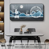 Nordic elk wall clock living room Creative fashion perpetual calendar electronic clock wall atmosphere dining room decoration