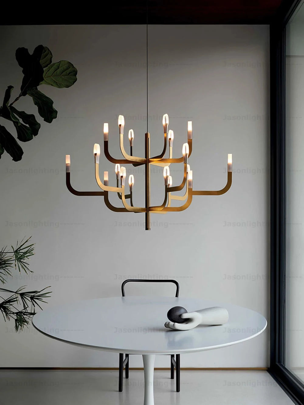 Italian Tree Gold Black Chrome Dimmable LED 2026 Pendant Light Suspension Luminaire Lampen Hanging Lamp For Foyer Dinning Room