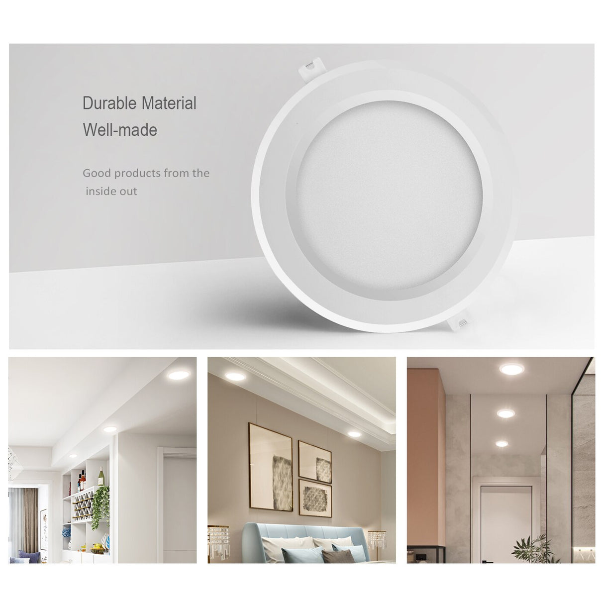 10pcs/lot Downlight AC110V AC220V Ceiling Light 17W 20W 24W Recessed Led Down light Round Panel Light Spotlight Indoor Lighting