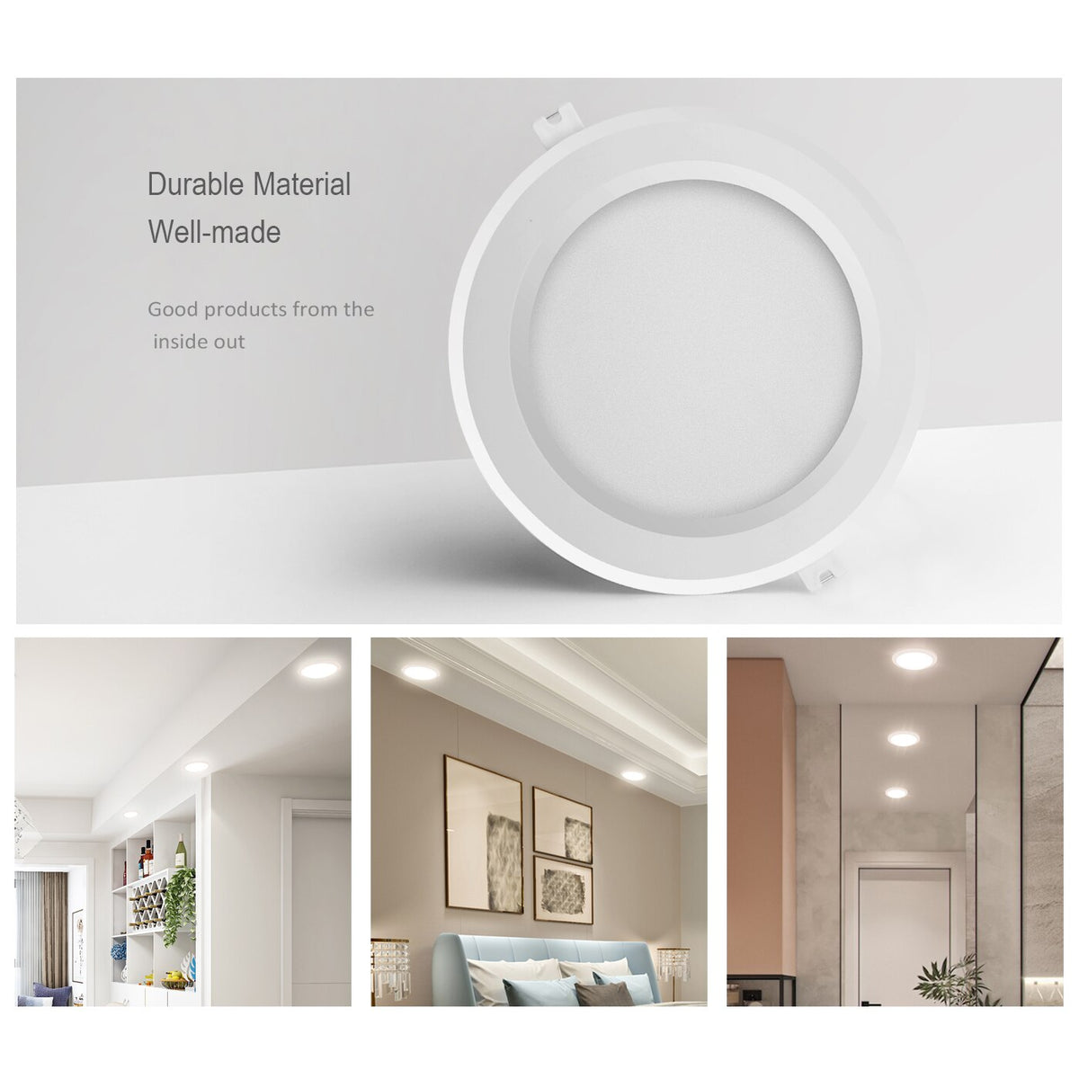 10pcs/lot Downlight AC110V AC220V Ceiling Light 17W 20W 24W Recessed Led Down light Round Panel Light Spotlight Indoor Lighting