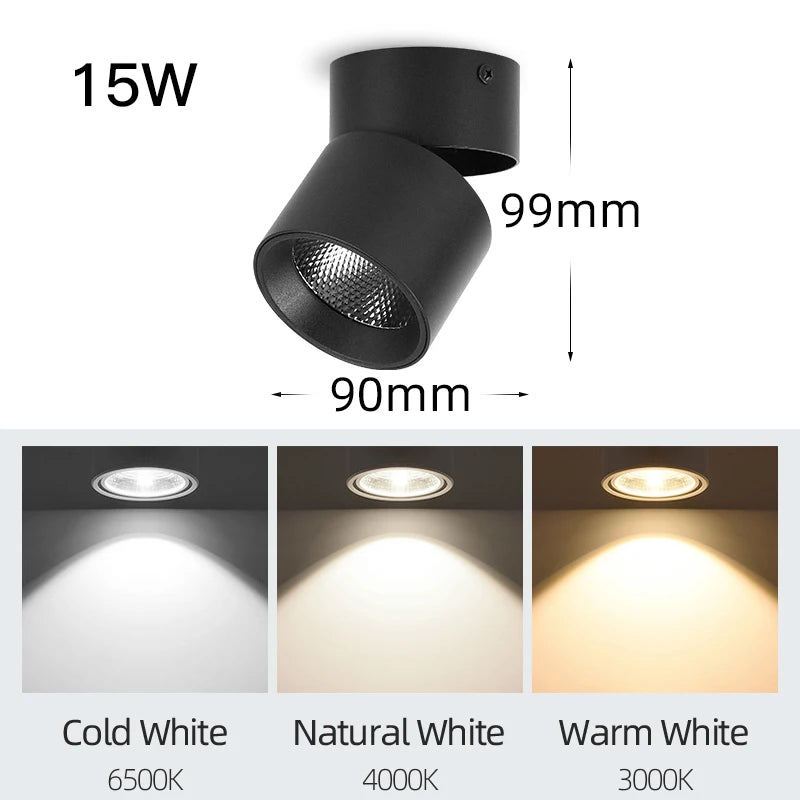 COB LED Spotlight Foldable Ceiling foco Lamp 220V Surface Mounted Downlight mini led 5W~25W LivingRoom Kitchen Street Spotlights
